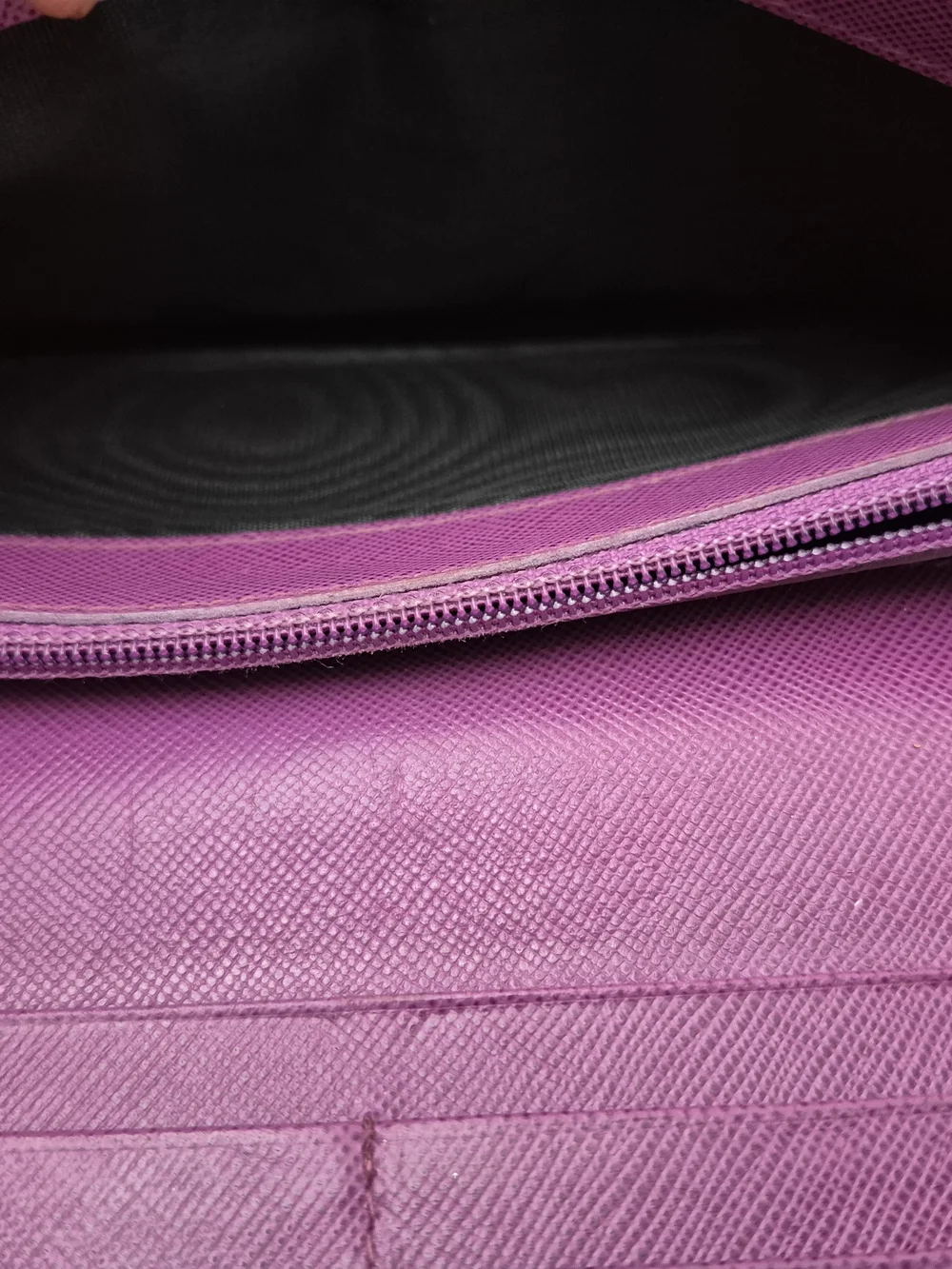 Prada Purple Saffiano Leather Wallet - Women's Long Clutch